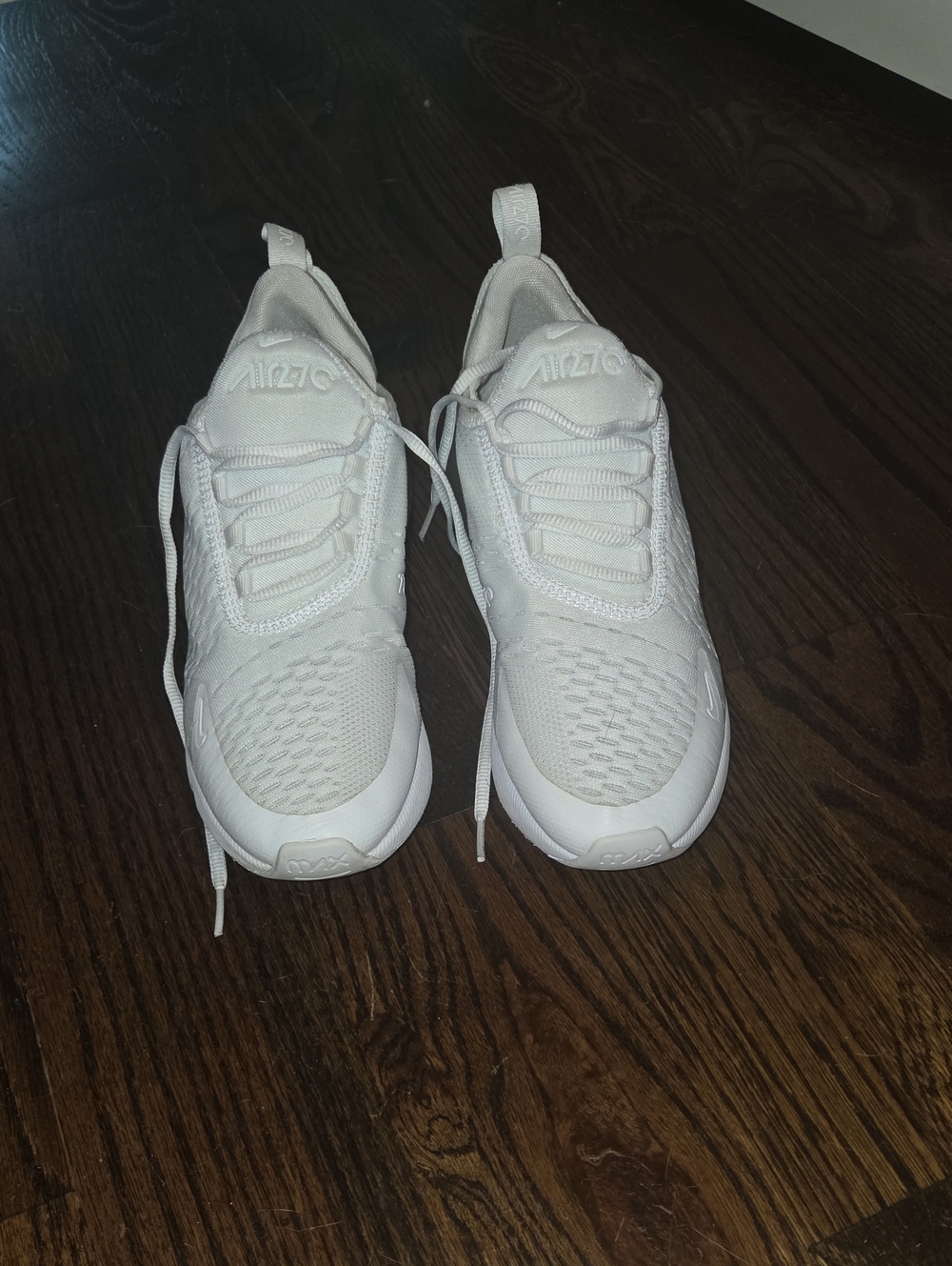 Nike Air Max 270s, All White. Size 7youth